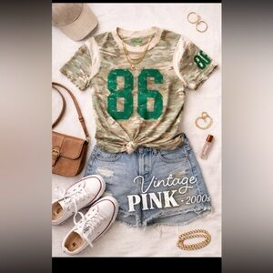 Victoria Secret Pink tshirt camo sz M